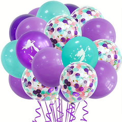 22pcs Mermaid Tail Balloons for Birthday Party Decoration