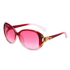 Fox Pattern Sunglasses Large Frame Women's Sunglass + Case