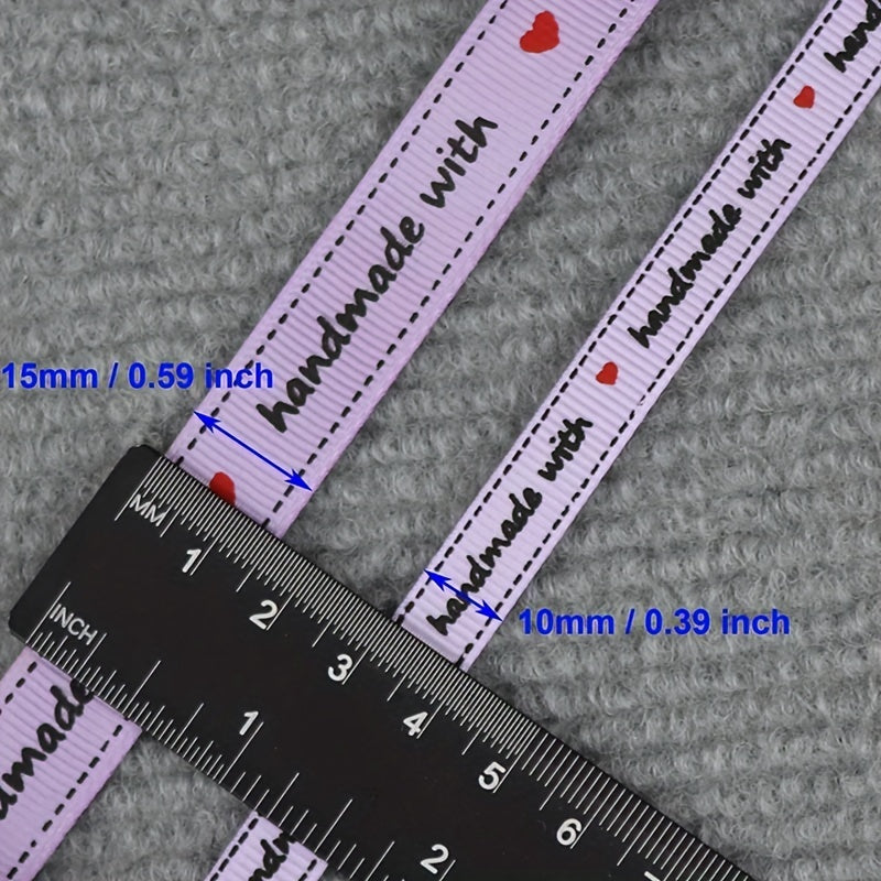 4 57 Meter Letter Printed Grosgrain Satin Ribbon For Crafts DIY Gift Packaging