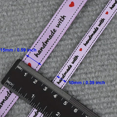4 57 Meter Letter Printed Grosgrain Satin Ribbon For Crafts DIY Gift Packaging