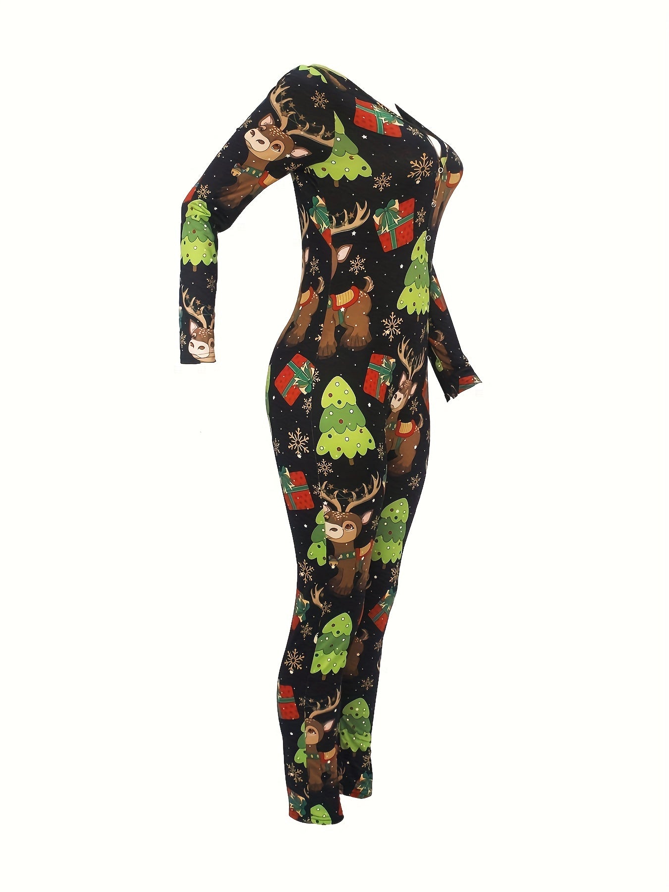 Christmas Print Lounge Jumpsuit Women's Loungewear & Sleepwear