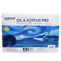 12 Sheets 300gsm Mix Media & Acrylic Paper Pad