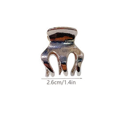 8pcs Small Hairpins Silvery Hair Claw Clips For Women Hair Accessories