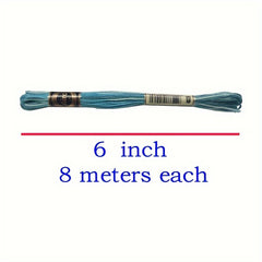 78pcs Double Standard 8M Multicolor Polyester Cross Stitch Embroidery Thread