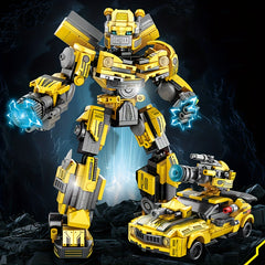 2-in-1 Transforming Robot Toy with Articulated Joints & Wheels