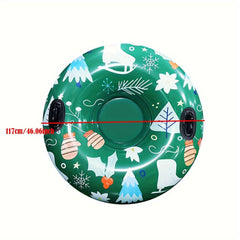 Christmas PVC Inflatable Skiing Ring Pad Coldproof Cushion
