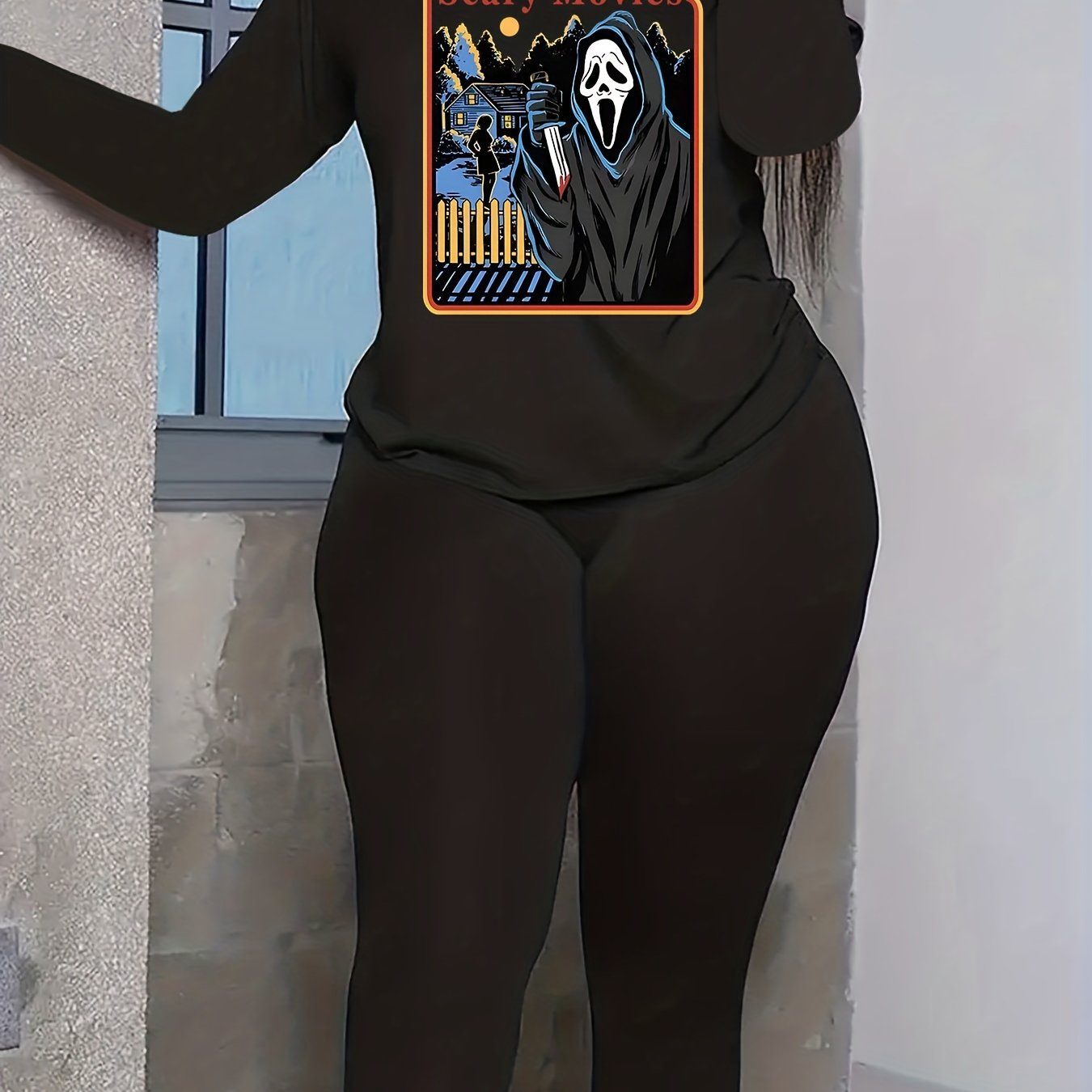 Women's Plus Size Halloween 2 Piece Set