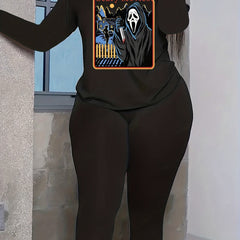 Women's Plus Size Halloween 2 Piece Set