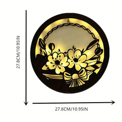 LED Lamp Fairy Tale Story Shape Retro Wooden Hanging Wall Sticker