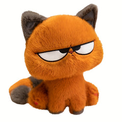 Brown Plush Cat Toy w/ Expressive Eyes & Fluffy Ears - Soft Huggable Stuffed A