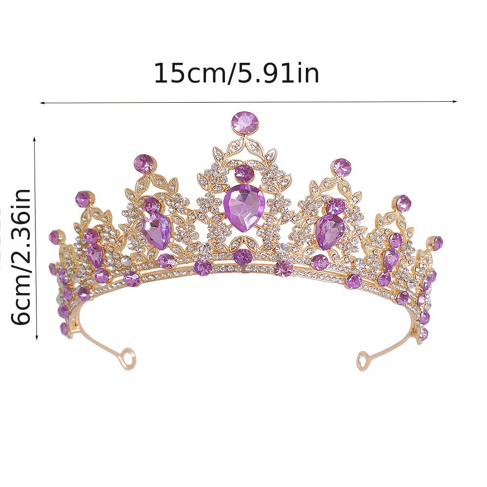 Crystal Bridal Tiara Crown Set Earrings Necklace Jewelry Women