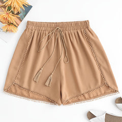 Boho Tassel Drawstring Shorts for Spring & Summer