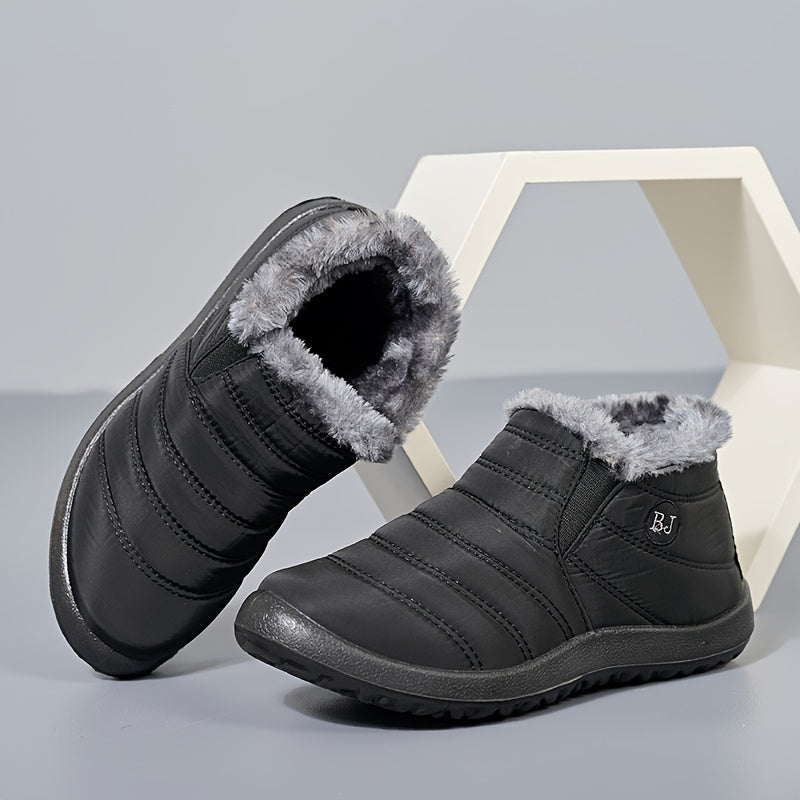 Waterproof Fleece Snow Boots Plus Size Warm Outdoor Boots