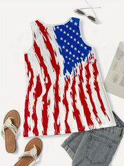 Independence Flag Print Tank Top for Women