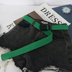 Metal Canvas Belt Width Hypoallergenic Trouser Belt For Women