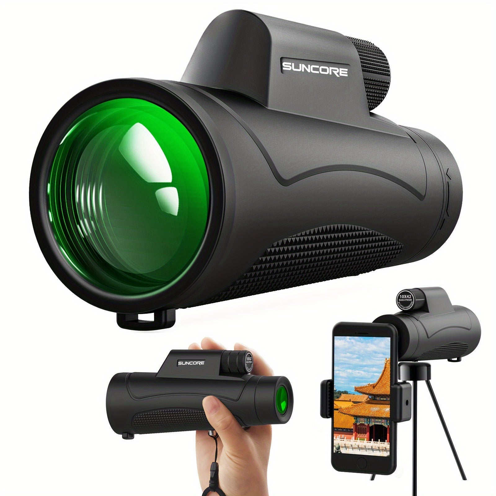 Compact 10x40 Monocular Telescope for Outdoor Camping