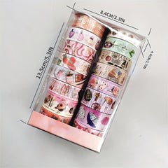 16 Rolls Golden Foil Hand Account & Tape Set for Planners Scrapbooks