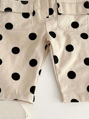 Infant Baby Girls Sleeveless Polka Dot Romper Jumpsuit