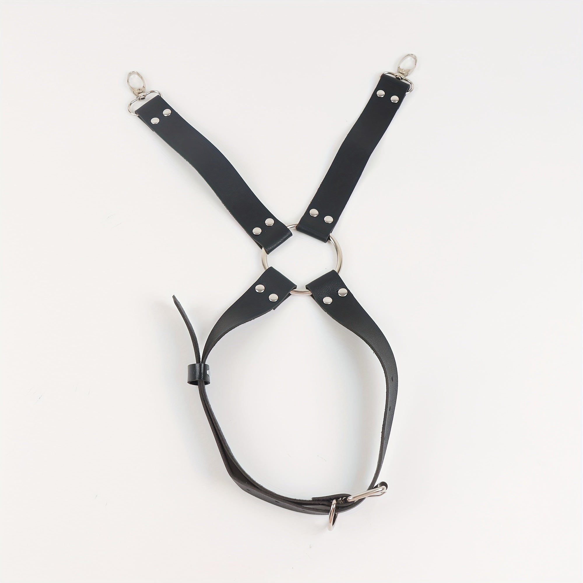 Men's Punk Rivets Suspenders Waist Chain Straps Bar
