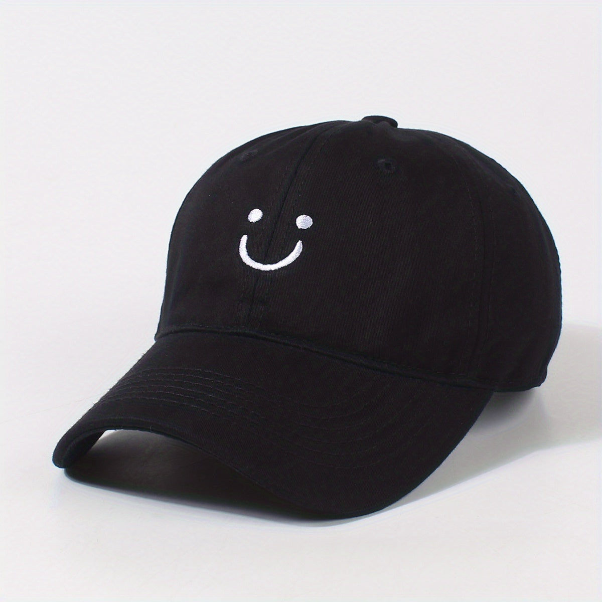 Smiling Face Embroidery Baseball Cap Casual Golf Dad Hats Adjustable