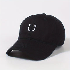 Smiling Face Embroidery Baseball Cap Casual Golf Dad Hats Adjustable