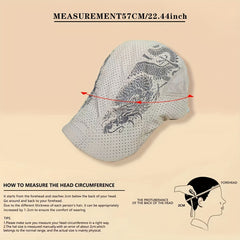 Men Women Quick-drying Long Dragon Pattern Sports Cap