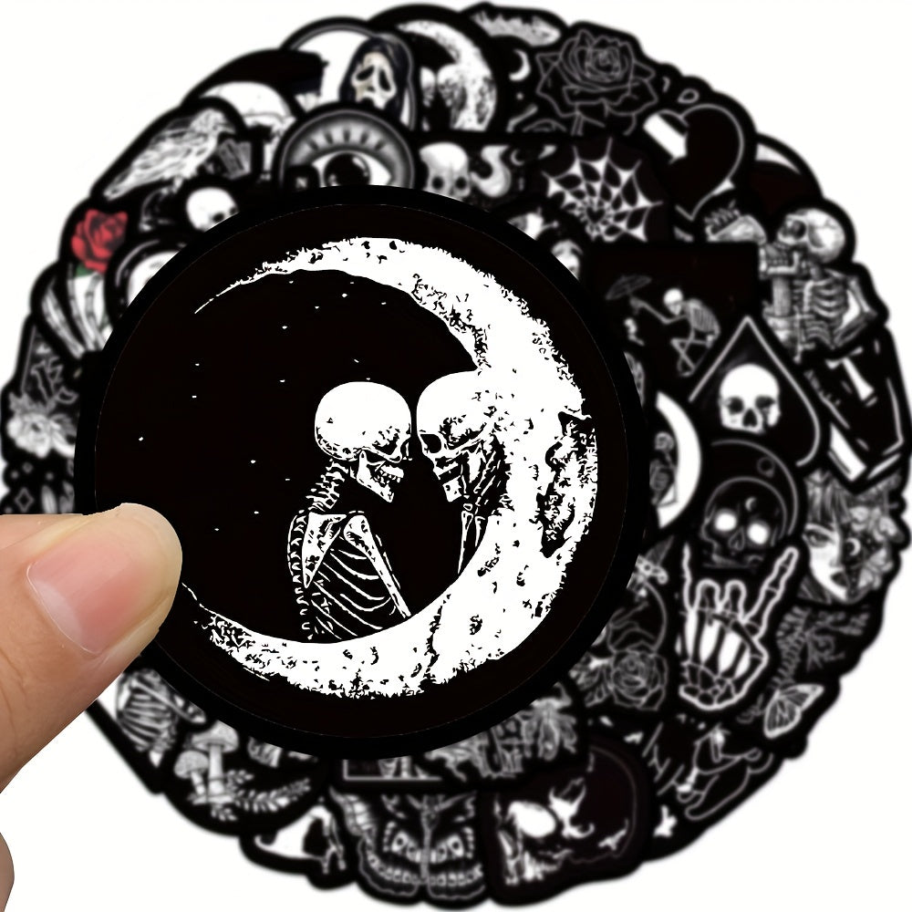 50pcs Horror and Doodle Stickers Waterproof Stickers