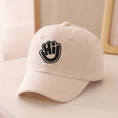 Kids Sunshade Breathable Baseball Cap with Letter Embroidery 48-52cm