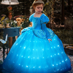 Princess Dress with Gloves for Girls