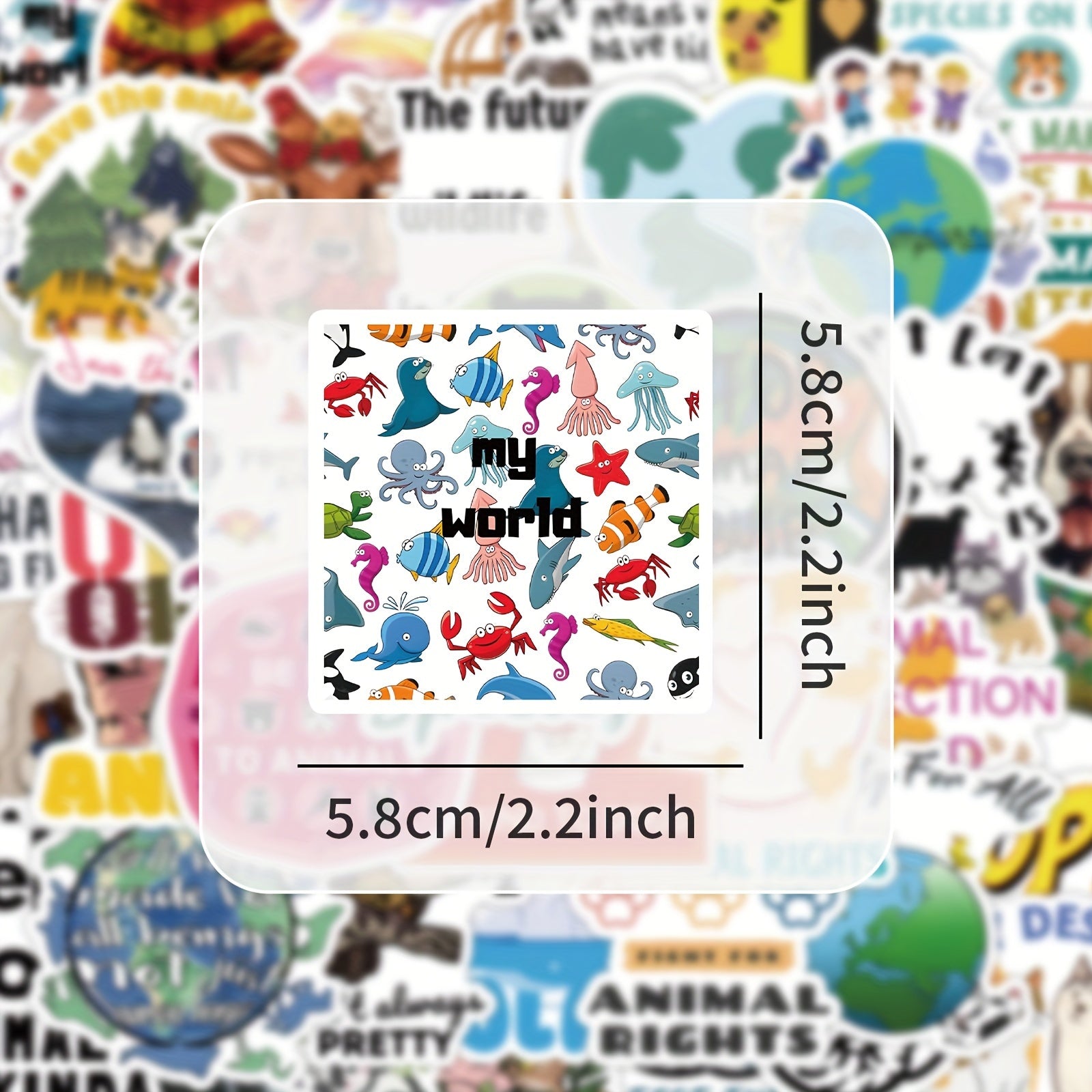 50pcs Cartoon Animal Graffiti Stickers for Phones Computers Cups