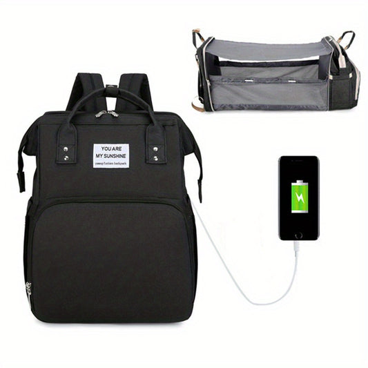 Foldable Mommy Bag w/ USB Charging Large Capacity