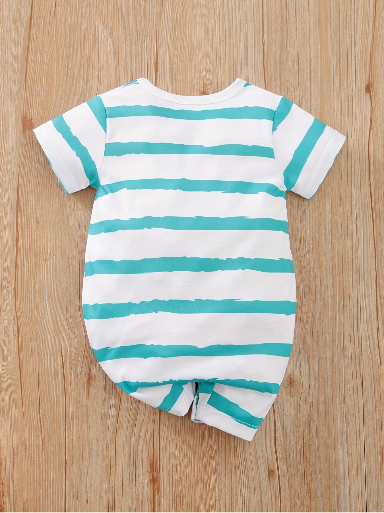 Octopus Graphic Print Short Sleeve Romper Jumpsuit for Baby Boys and Girls