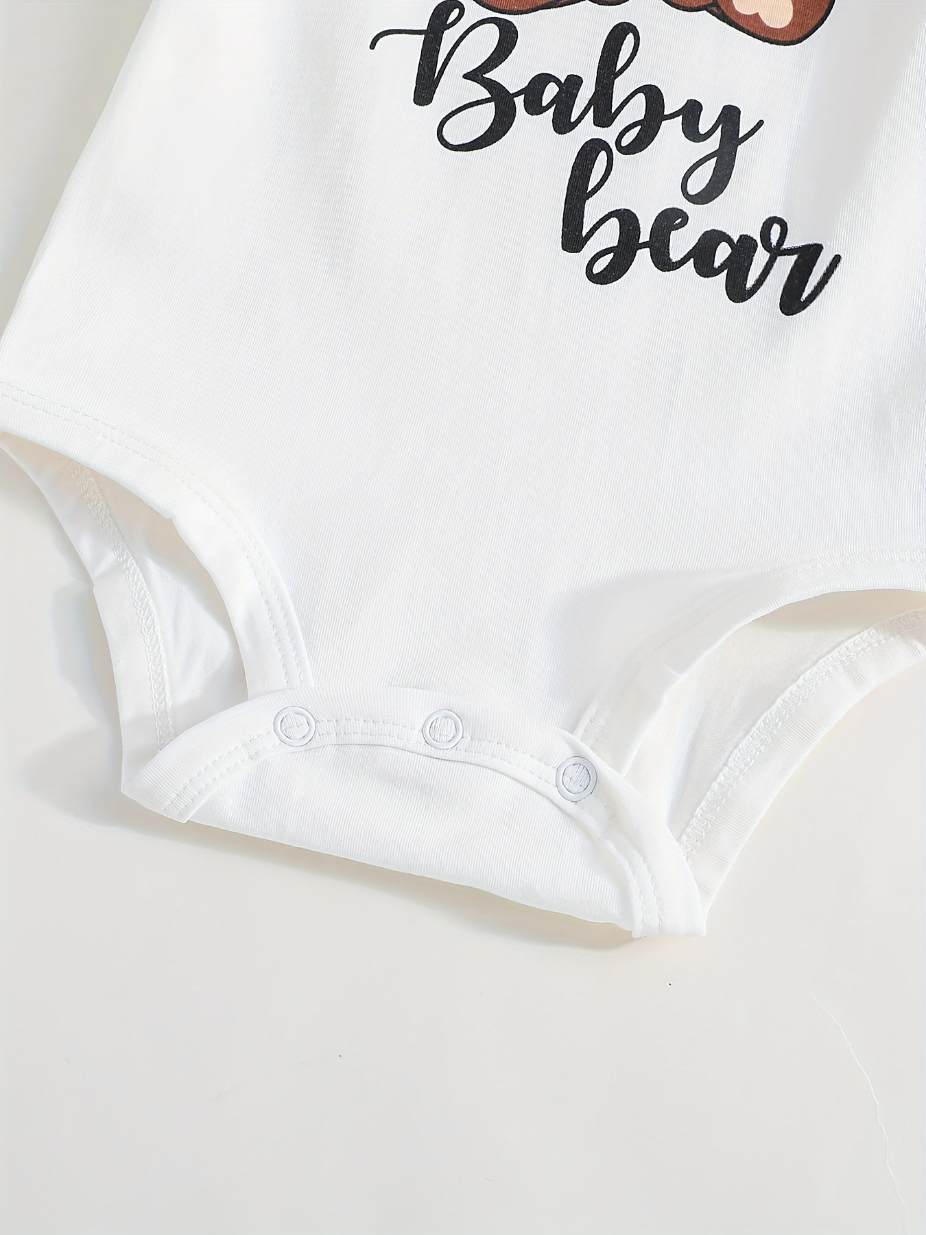 Baby Boy's Bear Graphic Sweatshirt & Romper & Trousers Set
