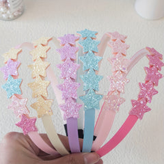 6pcs Sweet Sequin Star Headband Hair Accessories