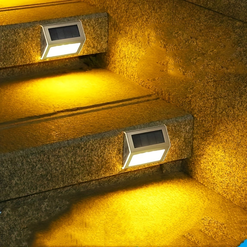 Solar Garden Light Stairs Home Yard Steps Wall Lights Outdoor Waterproof