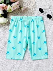Kid Girl's Bow Graphic Cropped Leggings