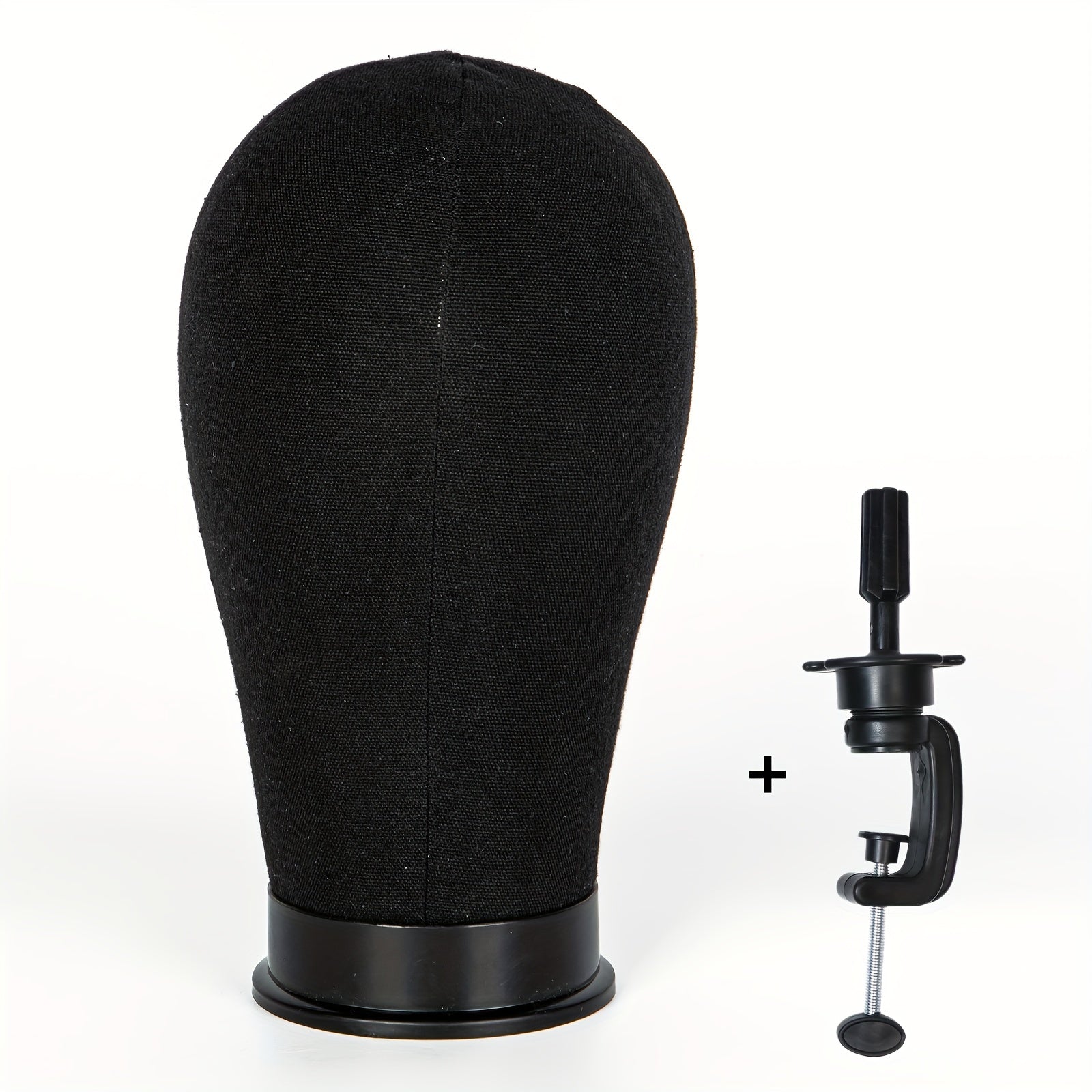 Colorful Canvas Block Head with Mount Hole & Wig Stand