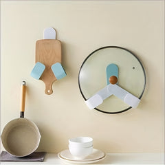 2pcs Pot Cover Rack Wall-mounted Cutting Board Storage Organizer