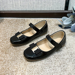 Girls Bowknot Flat Shoes Lightweight Party Dress Shoes
