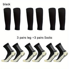 6 Pairs Sports Soccer Socks Breathable Sweat Absorbing Leg Cover
