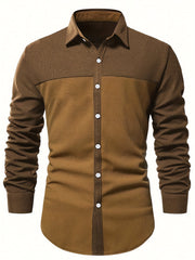Men's Casual Button Up Long Sleeve Shirt