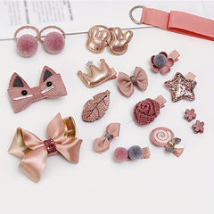 18pcs Princess Crown Hair Clip Set for Children