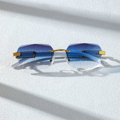 Geometric Sunglasses Gradient Lens Metal Hinge Outdoor Eyewear UV400