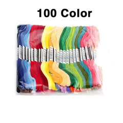 100pcs Embroidery Floss Rainbow Cross Stitch Threads Friendship Bracelets Crafts