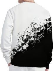 Card Elements Print Men's 2Pcs Outfits Sweatshirt & Sports Trouser