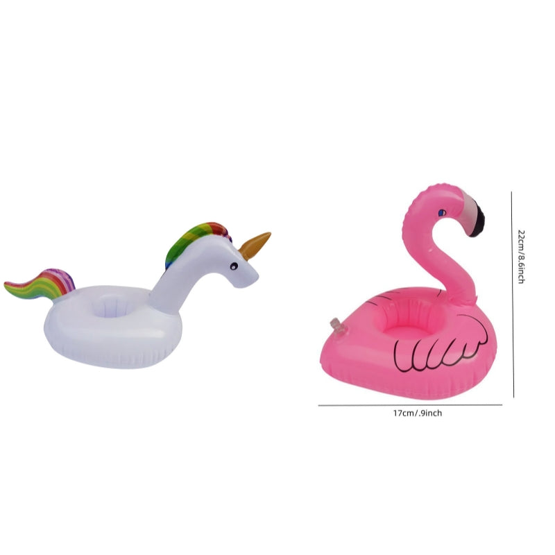 2pcs Inflatable Flamingo Watermelon Lemon Cup Holder