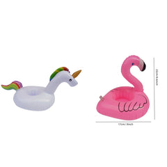 2pcs Inflatable Flamingo Watermelon Lemon Cup Holder