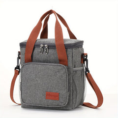 Insulated Double Layer Lunch Bag for Outdoor School Student