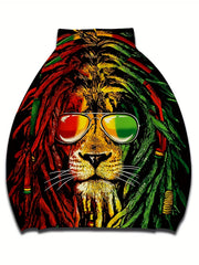 Lion 3D Print Hoodie Men Graphic Hooded Pullover Autumn Winter