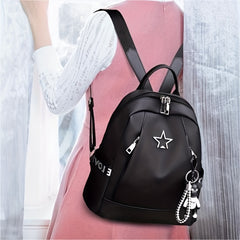 Star Decor Backpack Purse Preppy Daypack for Women
